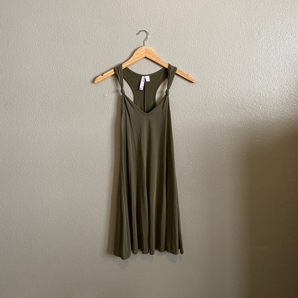 Olive Racer Back Tank Dress